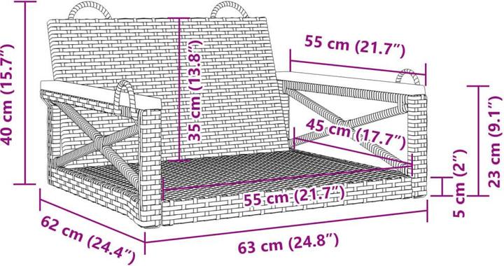 Produktbild vidaXL Hängebank