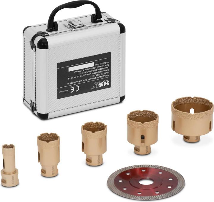 Actual product image MSW Diamond Core Drill Bit Set - for angle grinders - 20 / 35 / 40 / 50 / 68 mm - diamond cutting disc
