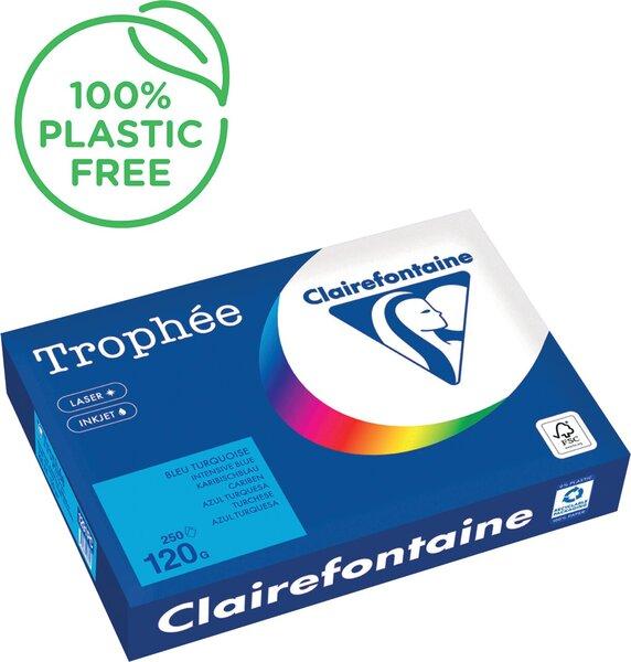 Produktbild Clairefontaine Kopierpapier Trophée karibischblau DIN A4 120 g/m² 250 Blatt (120 g/m², 250 x, A4)