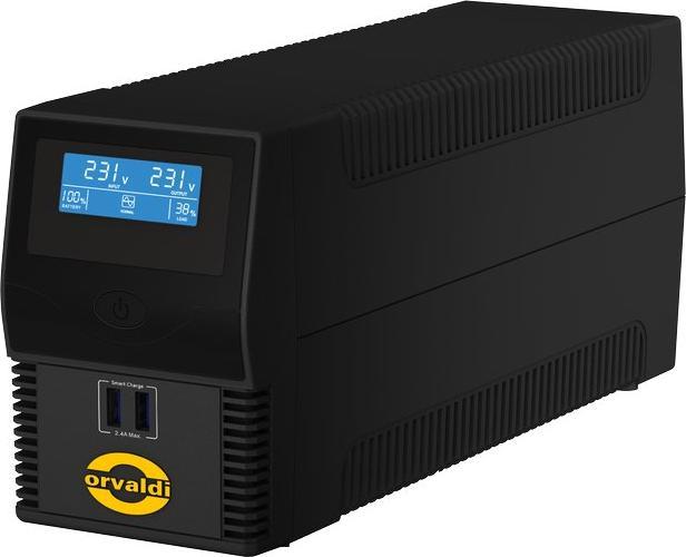 Orvaldi ID600CH Uninterruptible Power Supply (UPS) Line-Interactive 0.6 kVA (600 VA, 360 W, Line-interactive UPS)