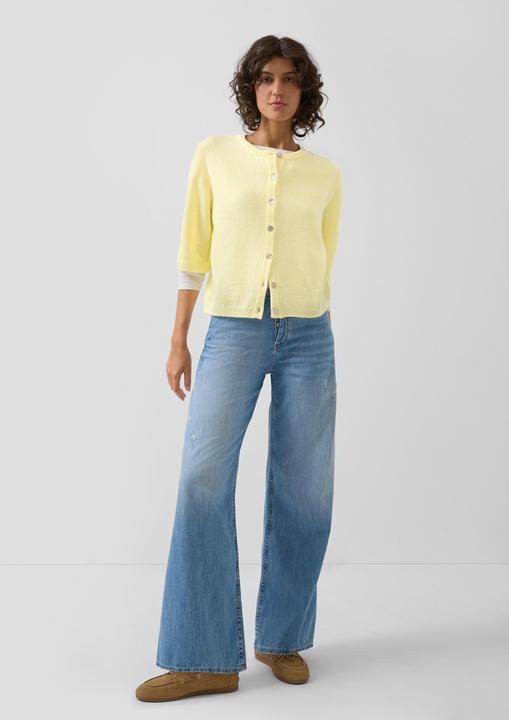 Produktbild s.Oliver Strickjacke Strickjacke aus Alpaka-Mix mit Halbarm (32)