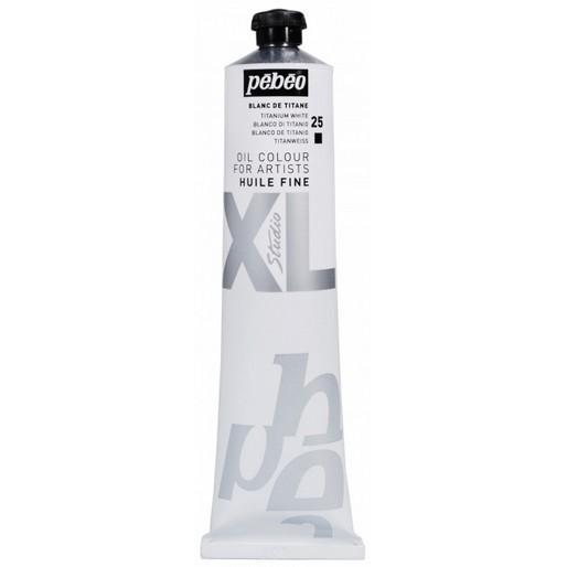 Pebeo, Künstlerfarbe + Bastelfarbe, XL Feine Ölfarben (Titanweiss, 200 ml)