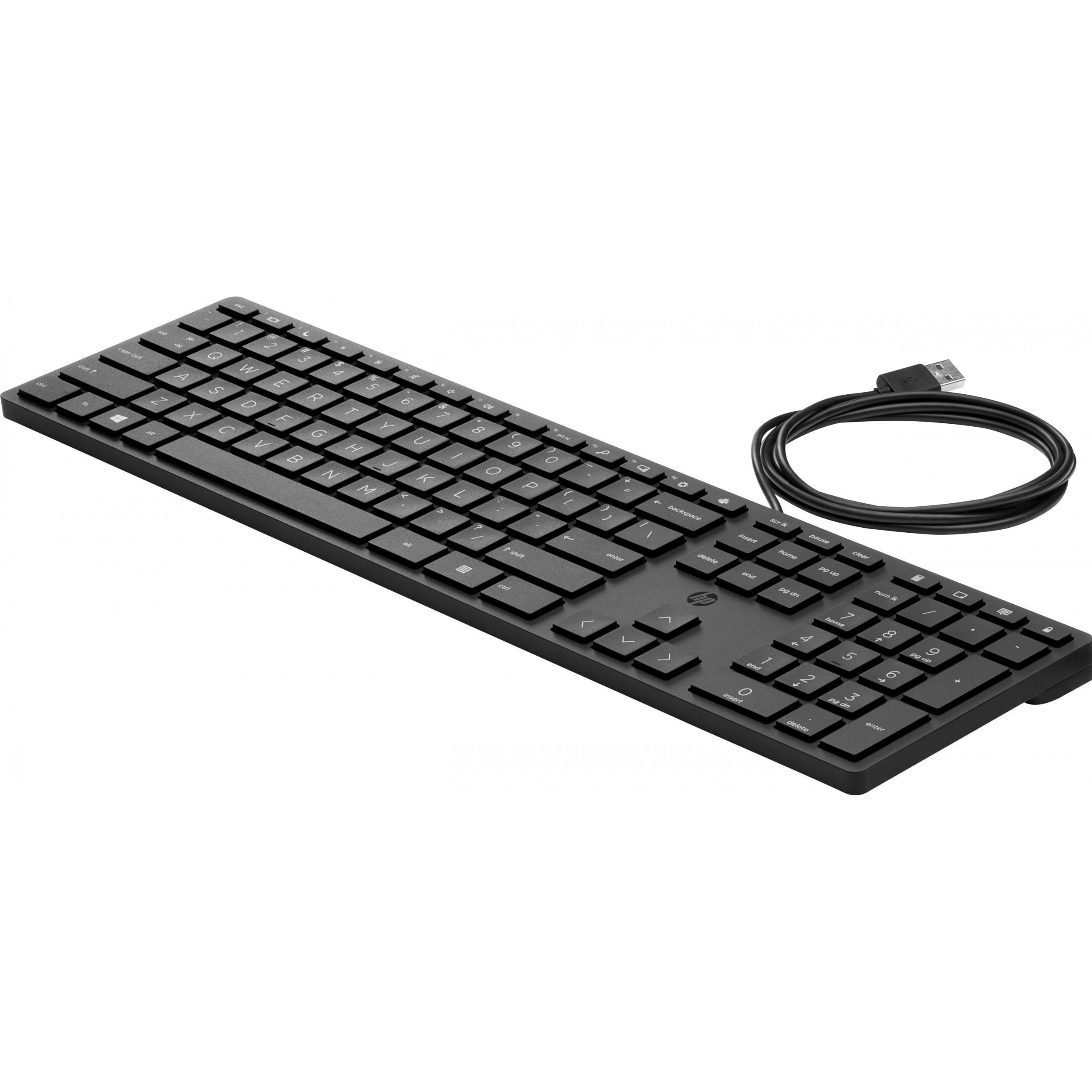 HP Bulk Wired 320K Keyboard Germany - German localization (DE, Kabelgebunden), Tastatur, Schwarz
