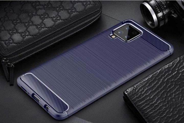 Image du produit Hurtel Carbon Case Couverture flexible TPU Case for Samsung Galaxy A42 5G blue (Samsung Galaxy A42 5G)