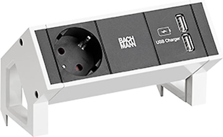 Image du produit Bachmann DESK2 1xCEE7/3 1xUSB Charger (1x, CEE 7/3)