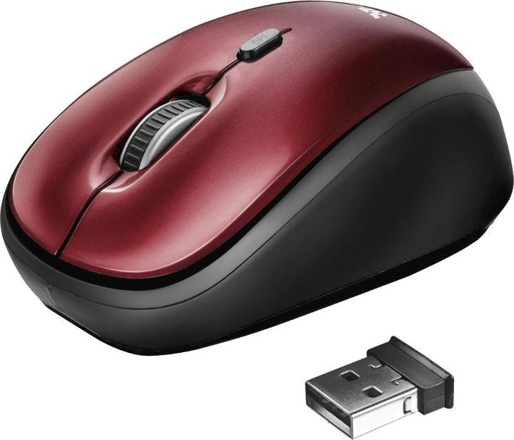 Immagine prodotto Trust Yvi Mini Mouse senza fili rosso (Senza fili)