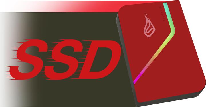 Actual product image Verbatim SureFire PyroDrive Gaming SSD USB 3.2 Gen 1 1 TB Red (1 TB)