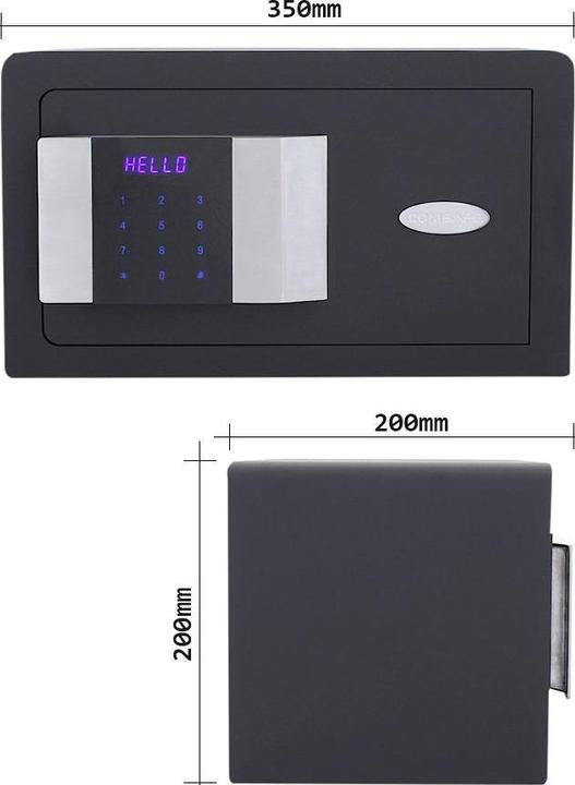 Image du produit Rottner Coffre-fort hôtelier Prestige 200 serrure électronique à écran tactile anthracite (10 l)