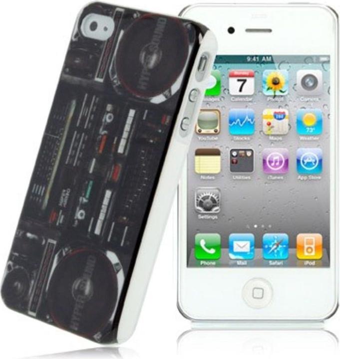 Produktbild König Design Schutzhülle Hard Case Hülle für Handy iPhone 4 & 4S Kofferradio (Apple iPhone 4, LG G4s)