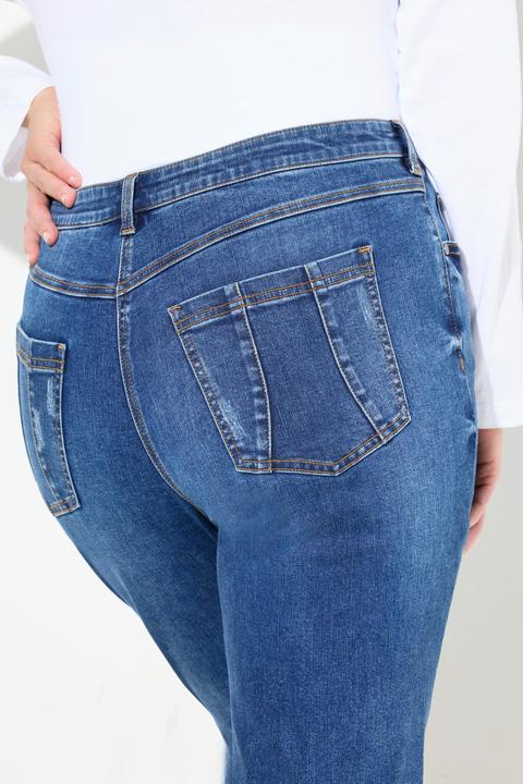 Immagine prodotto Ulla Popken Boyfriend jeans con effetto sdrucito, taglio della gamba ampio e cintura comoda (62)
