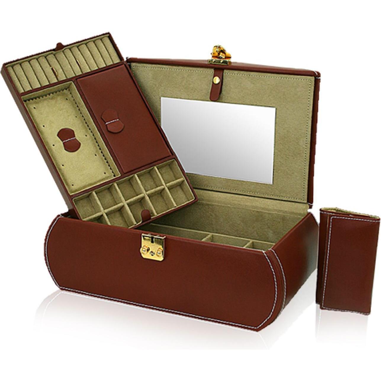 Friedrich, Uhrenbox + Schmuckaufbewahrung, Cordoba, Braun, Beige
