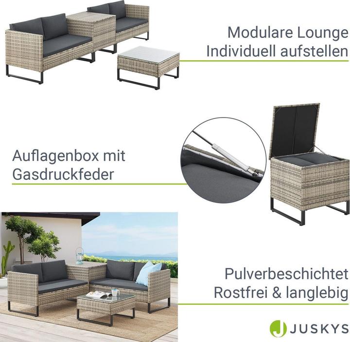 Produktbild Juskys Polyrattan Lounge