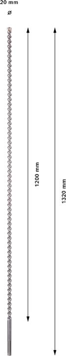 Produktbild Bosch Professional Zubehör Hammerbohrer SDS max-7, 20 x 1200 x 1320 mm (20 mm)