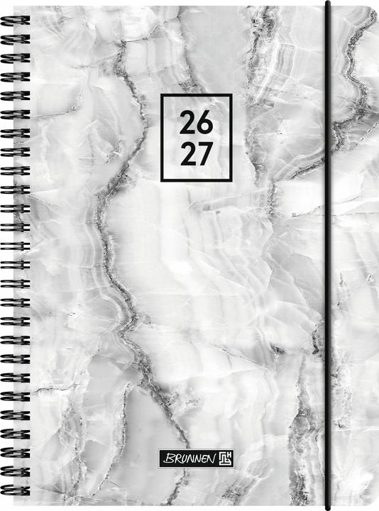 Actual product image Schülerkal.26/27Grey Marble.1072156087 (A5, 1 week / 2 pages)