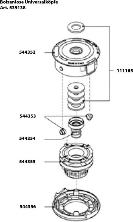 Image du produit Oregon Tête à fil sans boulon universelle, 2 têtes à fil Diamètre 109 mm