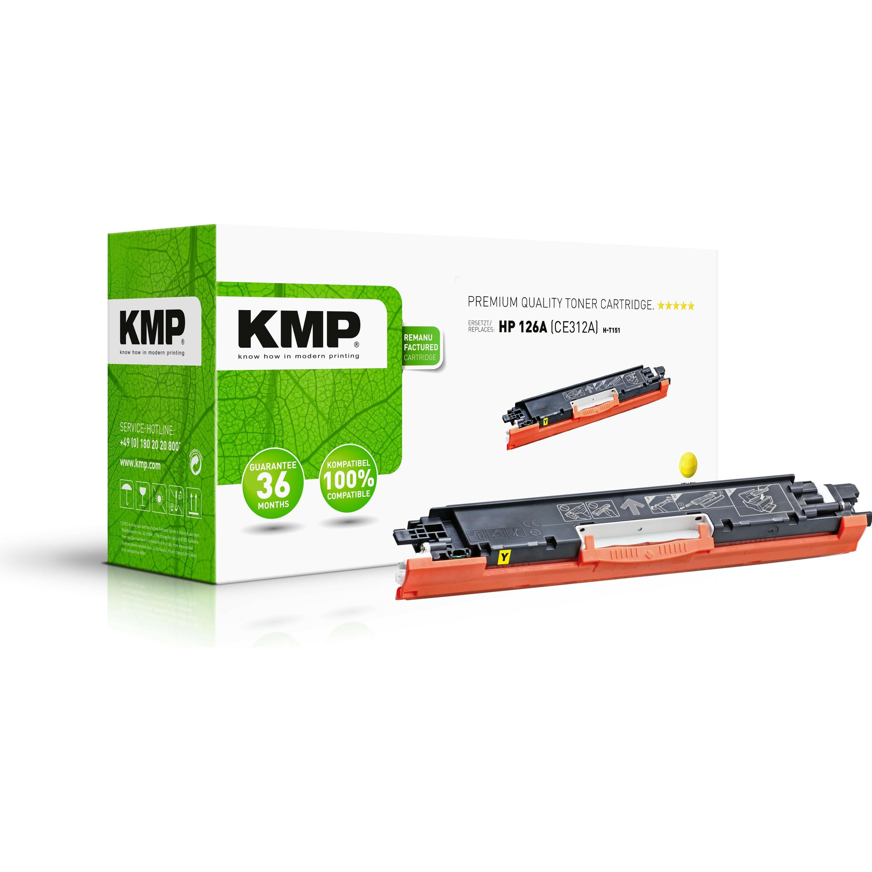 KMP, Toner, Toner ersetzt HP126A (CE312A) (Y)