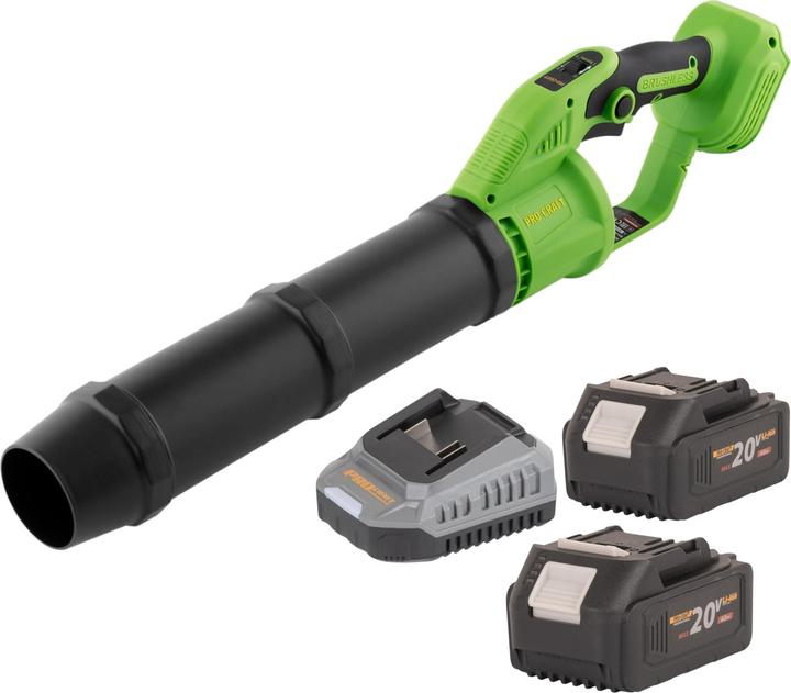 Produktbild Procraft PB24bb Akku Laubbläser 20 V Brushless + 2x Akku 4,0 Ah + Ladegerät (Akkubetrieb, Laubbläser)