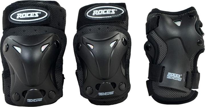 Actual product image Roces Ochraniacze na łyżworolki Ventilated JR czarne 3pack 301352 01 M (One size, Elbow protectors, 6 pieces)