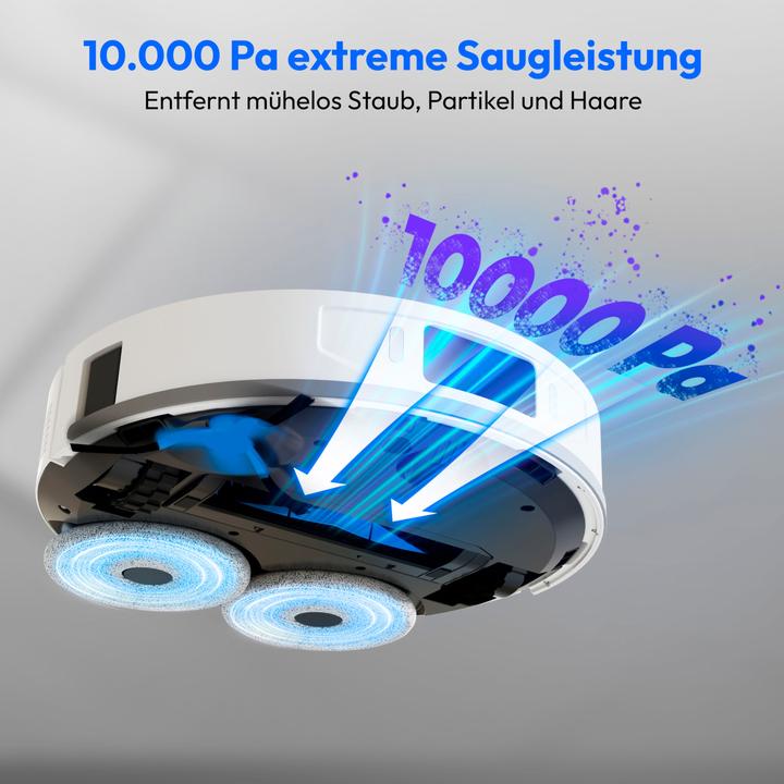 Produktbild Medion Saug- und Wischroboter MD 12039 X55 SW+ Grau/Weiss (10000 Pa)