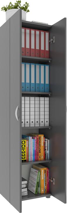 Image du produit VCM Armoire de bureau Livres Classeurs Meuble de bureau Armoire Ulas 5 portes battantes (49 x 34 x 178 cm)