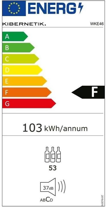 Label énergétique Kibernetik Einbau Weinklimaschrank WKE 46