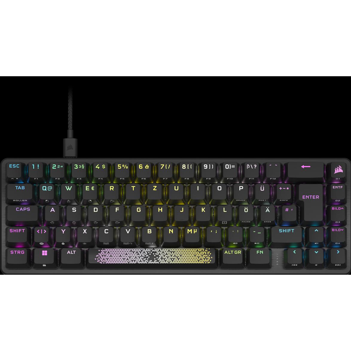 Corsair K65 Pro Mini (DE, Kabelgebunden), Tastatur, Schwarz