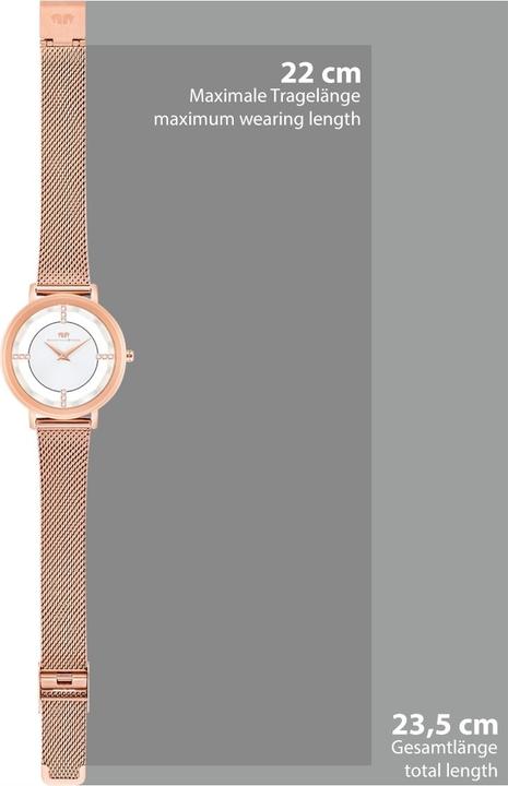 Image du produit Montre à quartz pour femme Lucrezia en acier inoxydable or rose - 33688 (Montre analogique, 36 mm)