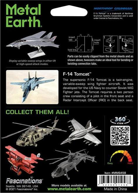 Actual product image Metal Earth F-14 Tomcat