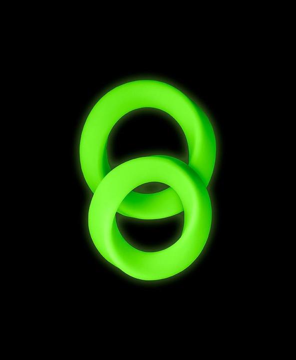 Produktbild Ouch! 2 pcs Cock Ring Set - Glow in the Dark (3 cm)