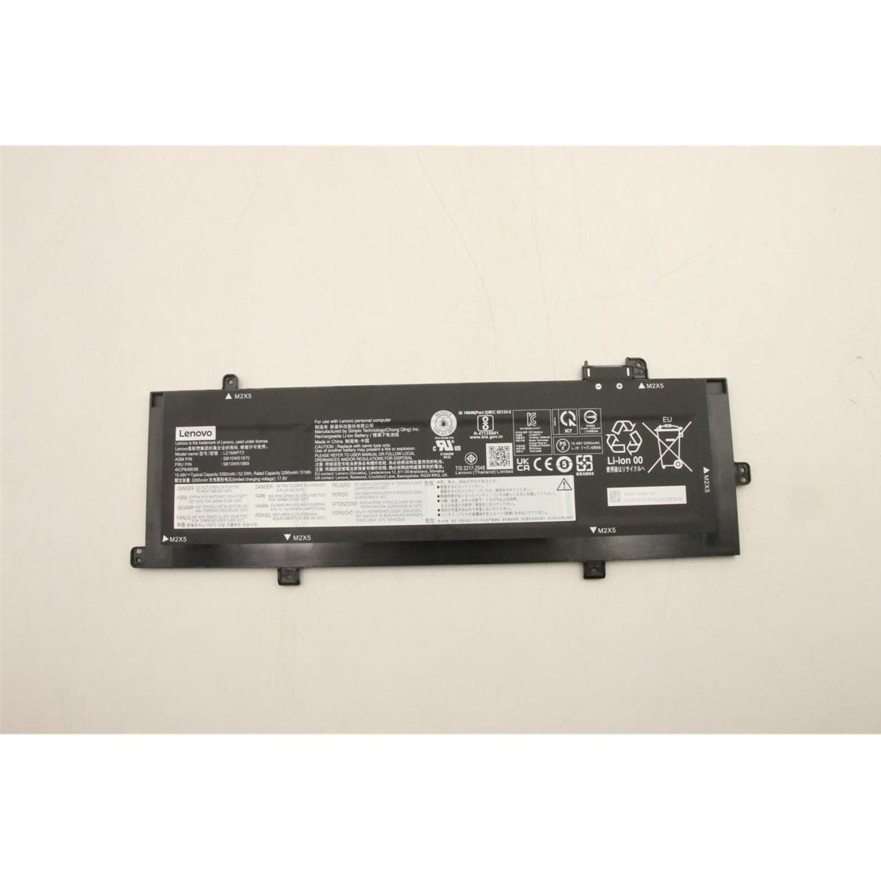 Lenovo BATTERY Internal, 4c, 52.5Wh (4 Zellen, 3400000 mAh), Notebook Akku