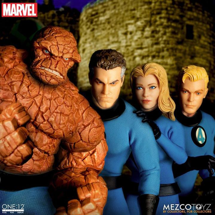 Image du produit Mezco Toys Marvel figurines 1/12 Fantastic Four Deluxe Steel Box Set 16 cm