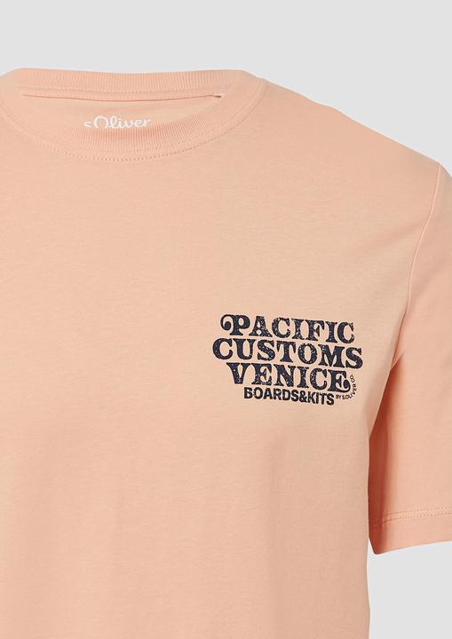 Produktbild S.Oliver T-Shirt Baumwoll-T-Shirt mit Crewneck und Artwork (XL)