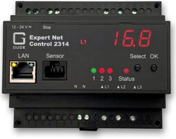 Image du produit Gude 2314-1 Relais IP Commande avec 3 sorties et mesure d'énergie DIN Rail