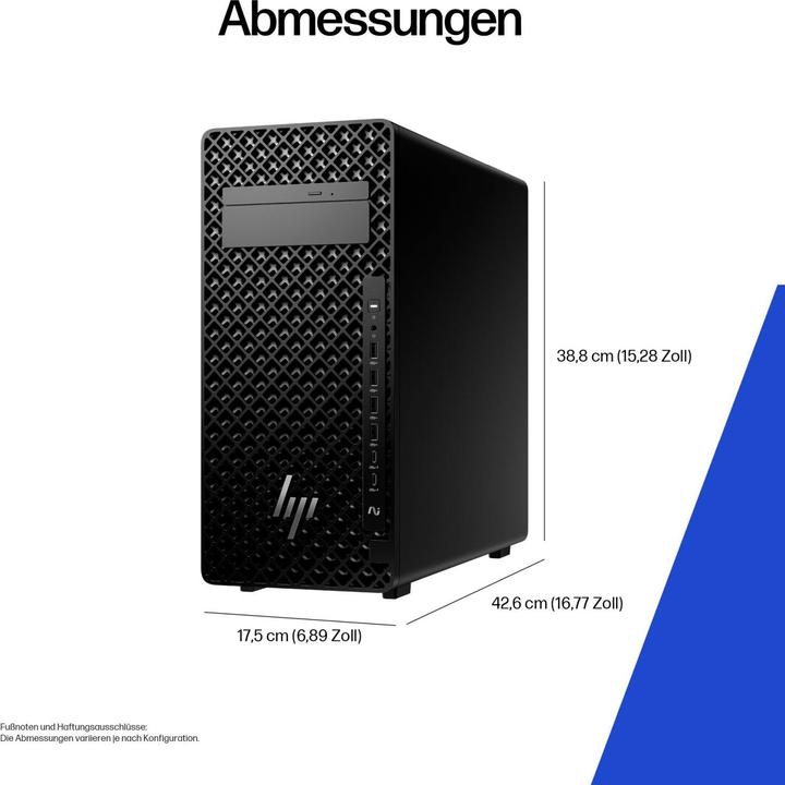 Produktbild HP Z2 Tower G1i Intel Core Ultra 9 285 32GB 1TB/SSD W11P SmartBuy 3J Gar (DE) (Intel Core Ultra 9 285, 32 GB, 1000 GB, Intel Arc Graphics)