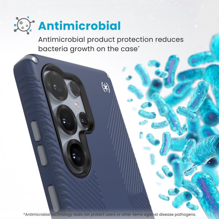 Produktbild speck Presidio2 Grip + Magnet Samsung Galaxy S25 Ultra Coastal Blue - with Microban (Samsung Galaxy S25 Ultra)
