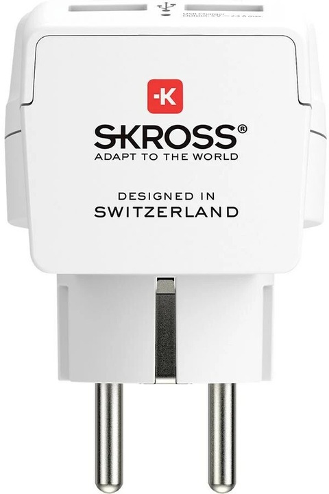 Produktbild Skross 1500282 Zwischensteckdose mit USB Weiss