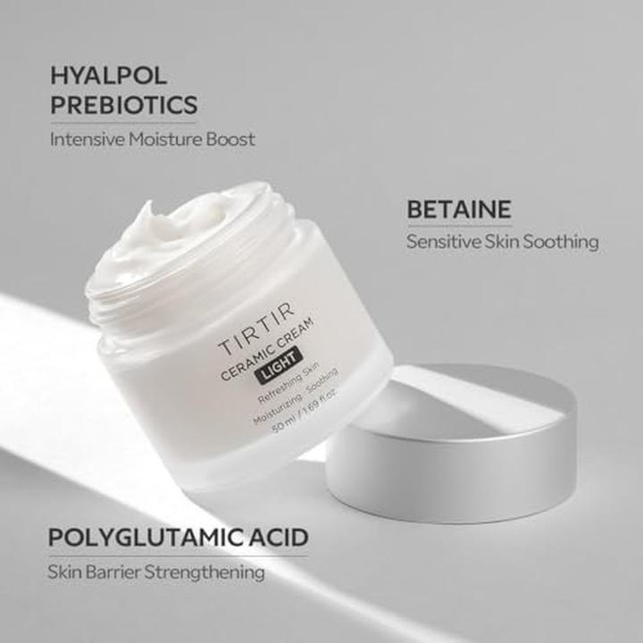 Produktbild TirTir Keramik-Creme Leichte Tiefenfeuchtigkeit für strahlende Haut mit Polyglutaminsäure (50 ml, 24h Creme, Tagescreme)