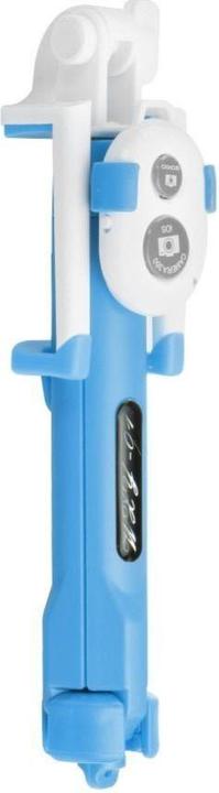 Actual product image Blun Stylus OEM Selfie stick with wireless remote control tripod blue
