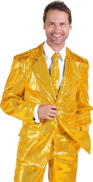 Produktbild Thetru Schlagersänger Pailletten Anzug gold (58)