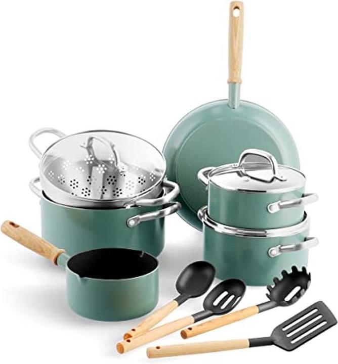 Actual product image Greenpan Mayflower ceramic puncture kit (28 cm, Pan set + pot set, Aluminium)