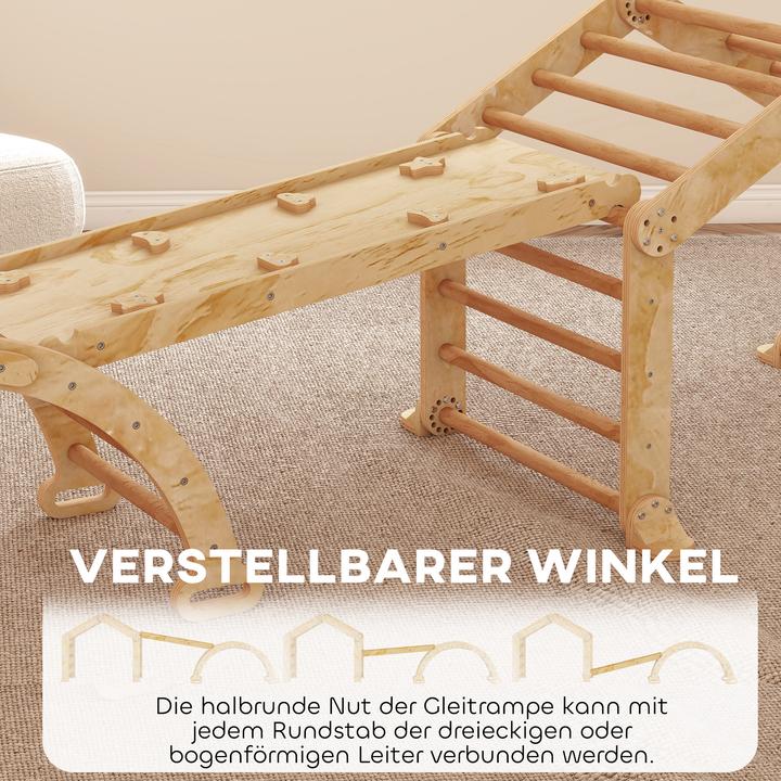 Actual product image Aiyaplay Klettergerüst Pappelholz, Kiefern-Furniermehrschichtenplatte Naturholz