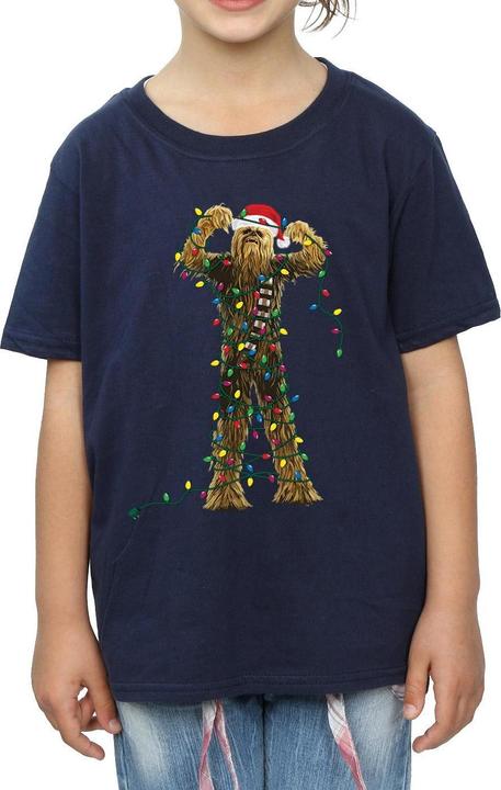 Produktbild Star Wars Chewbacca Christmas Lights TShirt Mädchen (116)