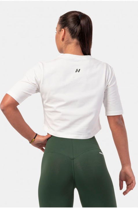Immagine prodotto Nebbia Crop Top 600 crema con logo minimalista (S)