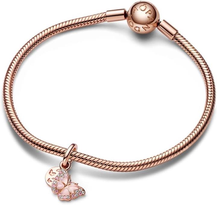 Produktbild Pandora Schmetterling & Spruch (Metall rosévergoldet)