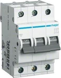 Image du produit Hager Disjoncteur 3P C 32A 6kA AC MCN332E