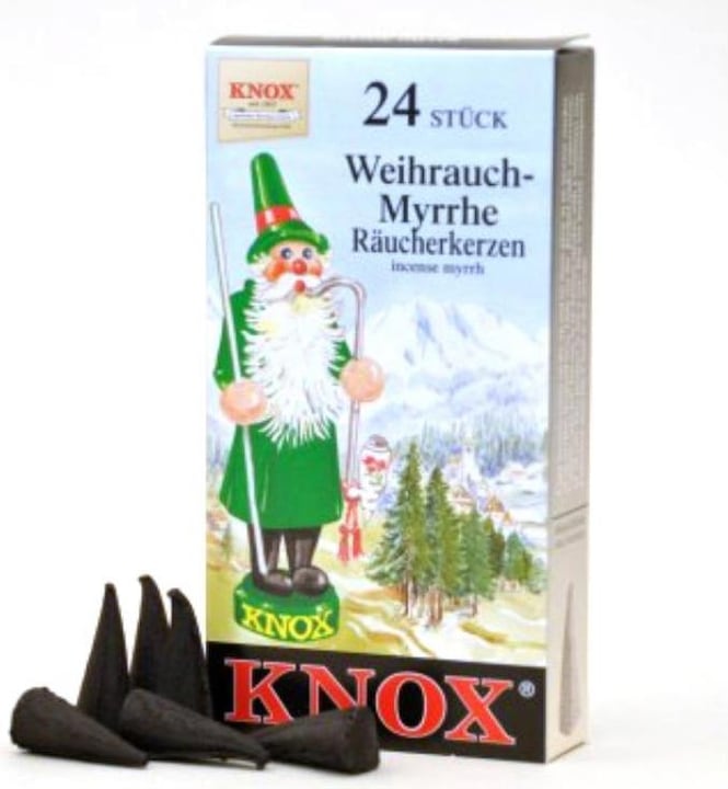 Actual product image Knox Incense Cones - Frankincense/Myrrh, 24 pieces