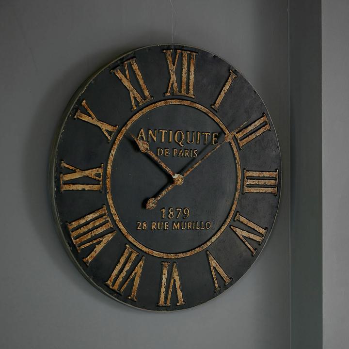 Actual product image Loberon Murillo clock antique black (60 cm)