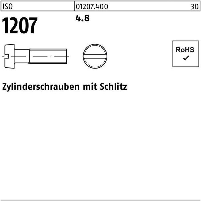 Thumbnail - Reyher, Schrauben, Zylinderschraube ISO 1207 m.Schlitz M 6 x 25 4.8 (500 Schrauben pro Stück)