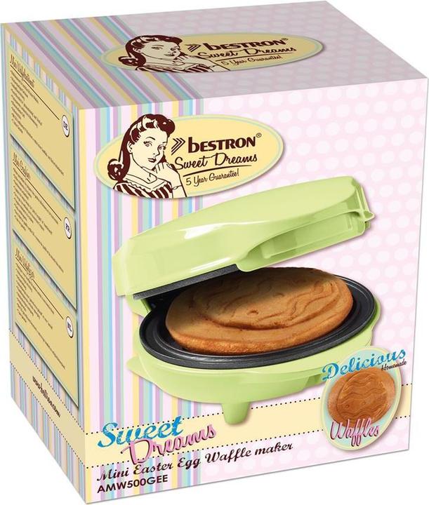 Produktbild Bestron Mini Waffeleisen, grün, Ostereiform