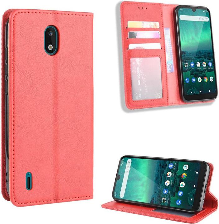 Actual product image Cover-Discount Nokia 1.3 - Stand Flip Case Cover red (Nokia 1.3)